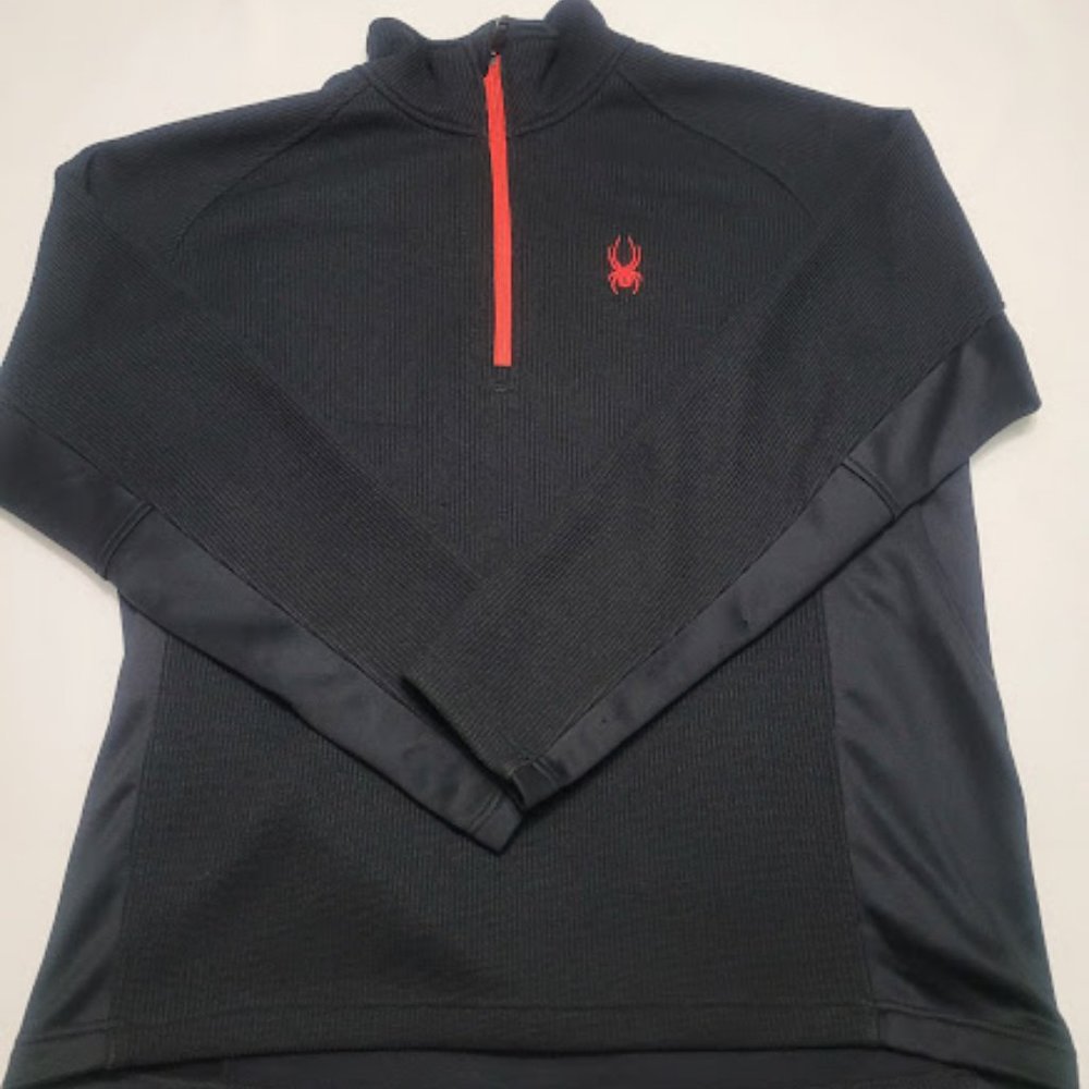 Half Zip Spyder Core Pullover Black (XL)